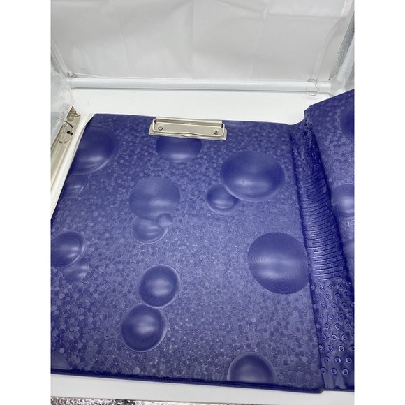 Mead Trapper Keeper 3 Ring Portfolio Notebook Blue Designer Hook Loop Closer - Picture 9 of 9